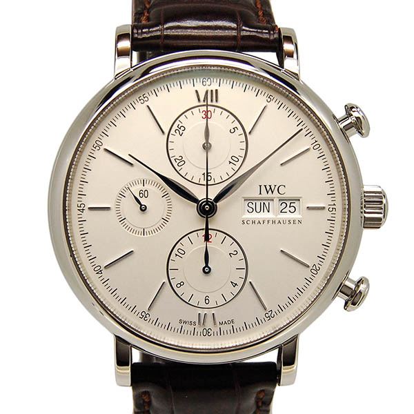 IWC　ポートフィノ　クロノグラフ　IW391007　SS　シルバー　革　USED　中古