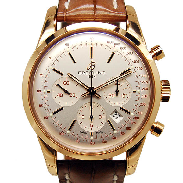 ブライトリング　BREITLING　トランスオーシャンクロノグラフ　R015G38WBA(RB0152)　18KRG　43mm　シルバー　未使用品