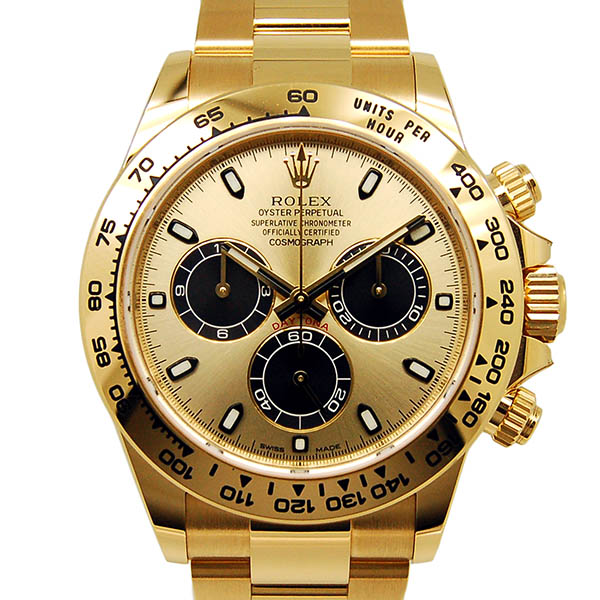 ロレックス　ROLEX　コスモグラフ　デイトナ　Ref.116508　シャンパン/ブラック　イエローゴールド　USED　中古