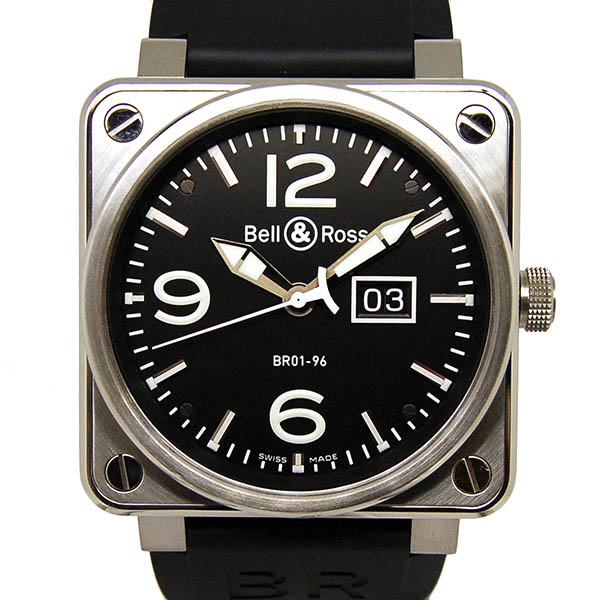 ベル＆ロス　BELL&ROSS　BR01-96　ビッグデイト　46mm　SS　ブラック　USED　中古