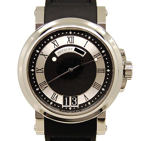 ブレゲ　BREGUET　マリーン2　ラージデイト　5817ST/92/5V8　SS　ブラック　39mm　ラバー　USED　中古