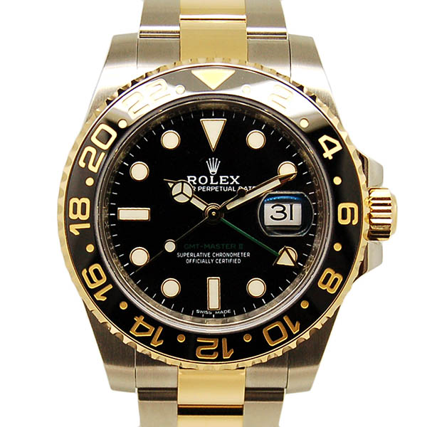 ロレックス　ROLEX　GMTマスター2　コンビ　Ref.116713LN　ブラック　SS×YG　国内正規　未使用品