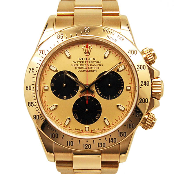 ロレックス　ROLEX　デイトナ　Ref.116528　K18イエローゴールド　シャンパン×ブラック　P番　USED　中古