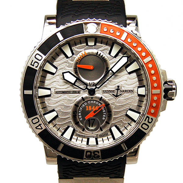 ユリス ナルダン　ULYSSE NARDIN　マキシ マリーンダイバー　263-90-3/91　45mm　チタン　USED　中古