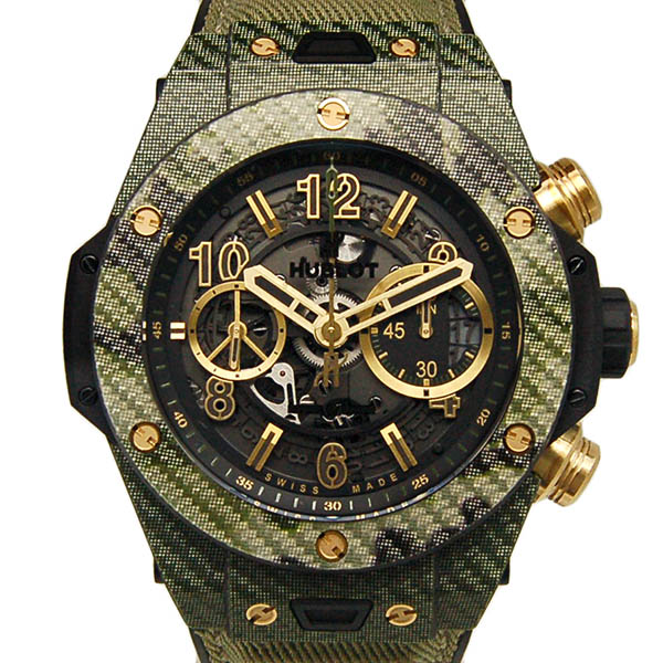 ウブロ　HUBLOT　ビッグバン ウニコ イタリアインディペンデント グリーンカムフラージュ　411.YG.1198.NR.ITI16　世界250本限定　未使用品