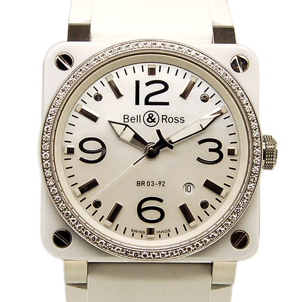 ベル＆ロス　BELL＆ROSS　アビエーター　BR03-92　42mm　ダイヤベゼル　セラミック　自動巻　シェル　USED　中古