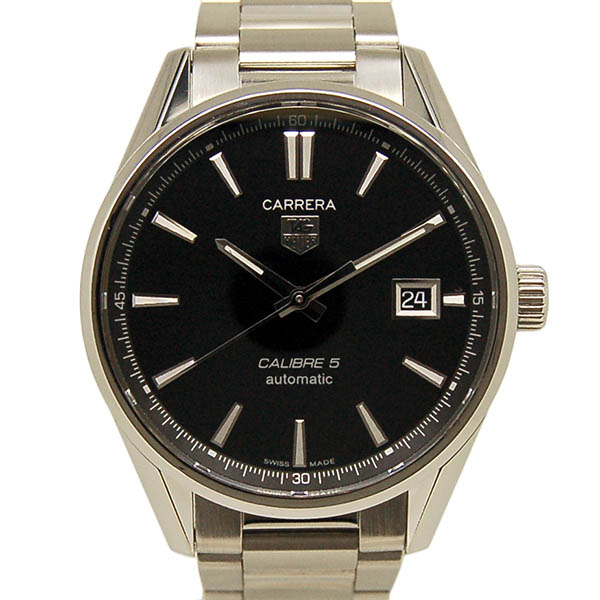 タグホイヤー　TAG HEUER　カレラ　キャリバー5　WAR211A.BA0782　SS　ブラック　39mm　USED　中古