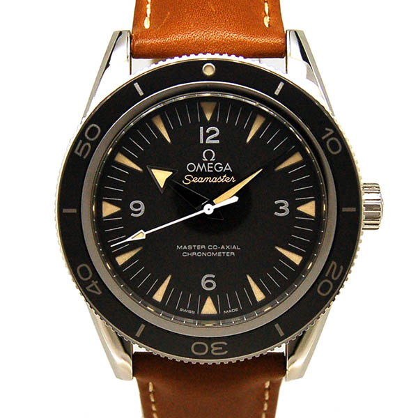 オメガ　OMEGA　シーマスター300　マスターコーアクシャル　233.32.41.21.01.002　SS　革ベルト　41mm　USED　中古