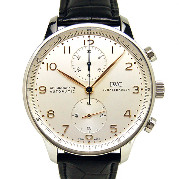 IWC　ポルトギーゼ　IW371445　シルバー　金針　Dバックル　自動巻　41mm　USED　中古