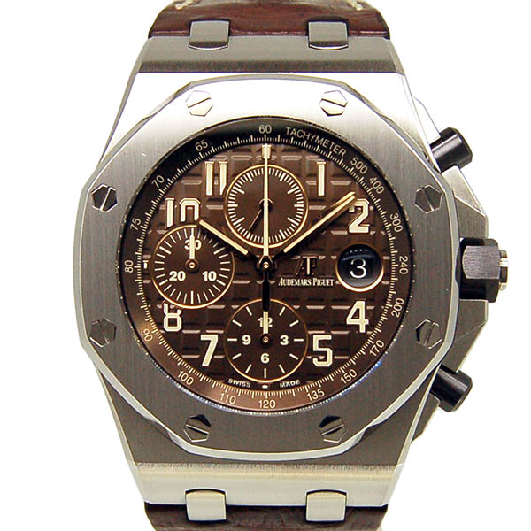 オーデマ・ピゲ　AUDEMARS PIGUET　ロイヤルオーク　オフショアクロノ　26470ST.OO.A820CR.01　革ベルト　ブラウン　42mm　USED　中古