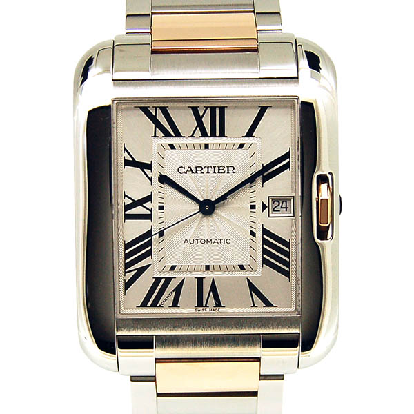 カルティエ CARTIER タンクアングレース LM メンズ W5310006 SS×PG  