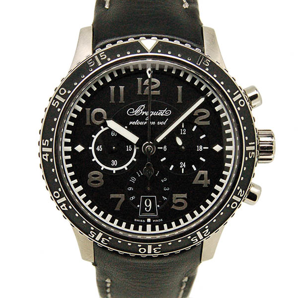 ブレゲ　BREGUET　トランスアトランティック　タイプ21　3810TI/H2/3ZU　チタン　42mm　ブラック　革ベルト　USED　中古