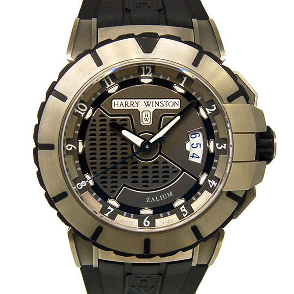 ハリーウィンストン　HARRY WINSTON　オーシャンスポーツ　411/MA44ZC.K　44mm　ザリウム　グレー　ラバーベルト　USED　中古