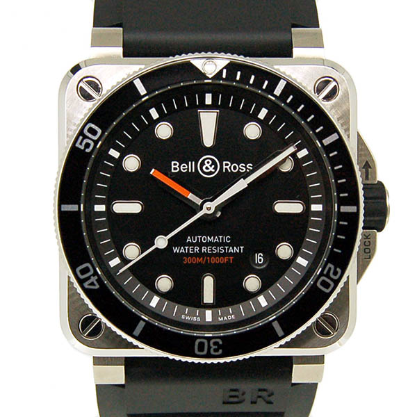 ベル＆ロス　BELL＆ROSS　BR0392-D-BL-ST/SRB　BR03-92　ダイバー　ラバー　42mm　USED　中古