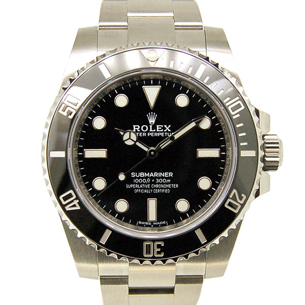 ロレックス　ROLEX　サブマリーナ　ノンデイト　114060　メンズ　SS　ブラック　ランダム番　国内正規　未使用品