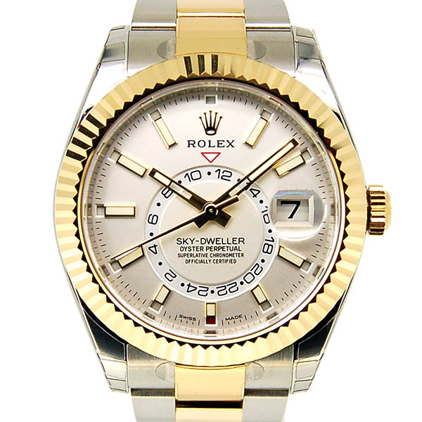 ロレックス　ROLEX　スカイドゥエラー　326933　SS×YG　ホワイト　42mm　未使用品