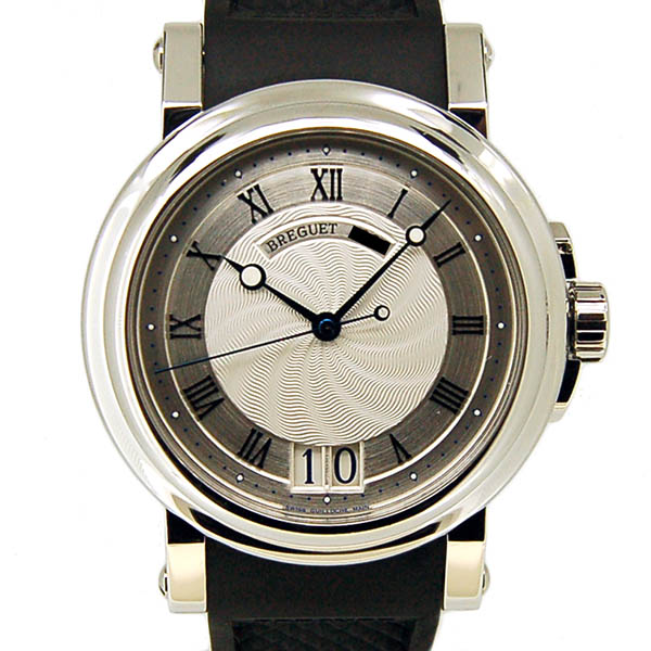 ブレゲ　BREGUET　マリーン2　ラージデイト　5817ST/12/5V8　SS　シルバー　39mm　ラバー　USED　中古