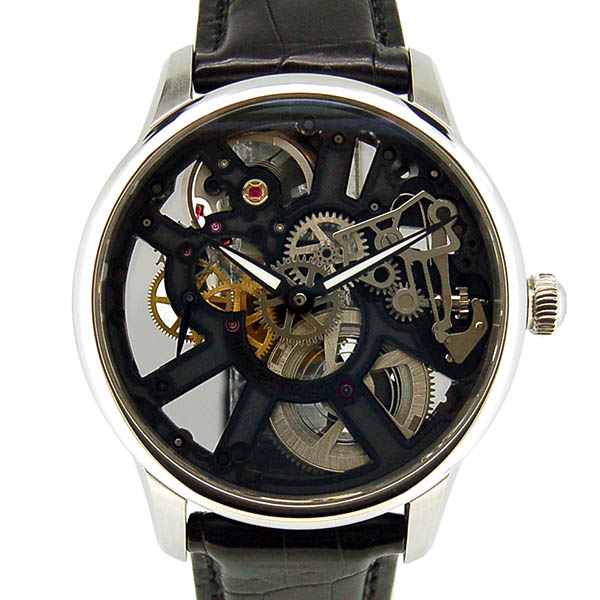 モーリスラクロア　MAURICE LACROIX　マスターピース　スケルトン　MP7228-SS001-000　手巻き　革ベルト　USED　中古