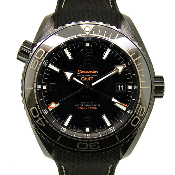 オメガ　OMEGA　シーマスター　プラネットオーシャンGMT　ディープブラック　マスタークロノメーター　215.92.46.22.01.001　ブラック　セラミック　USED　中古