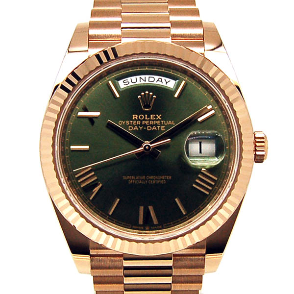 ロレックス　ROLEX　デイデイト40　228235　オリーブグリーン　エバーローズゴールド　国内正規　未使用品