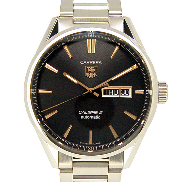 タグホイヤー　TAG HEUER　カレラ　デイデイト　キャリバー5　WAR201C.BA0723　41mm　SS　ブラック　USED　中古