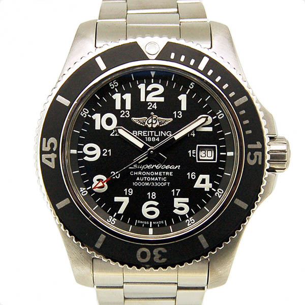 ブライトリング　BREITLING　スーパーオーシャン2　44　A192B68PSS　ブラック　44mm　USED　中古