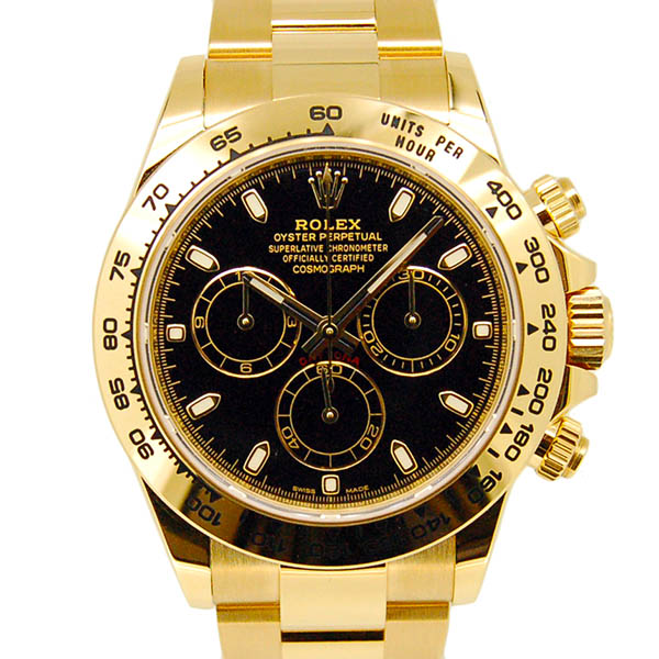 ロレックス　ROLEX　コスモグラフ　デイトナ　Ref.116508　ブラック　イエローゴールド　国内正規　未使用品
