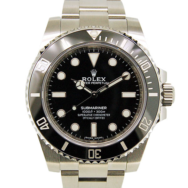 ロレックス　ROLEX　サブマリーナ　ノンデイト　114060　メンズ　SS　ブラック　ランダム番　国内正規　未使用品