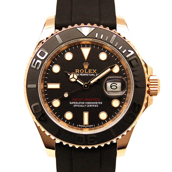 ロレックス　ROLEX　ヨットマスター40　Ref.116655　エバーローズゴールド　ブラック　ラバー　USED　中古