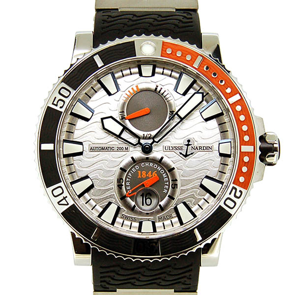 ユリス ナルダン　ULYSSE NARDIN　マキシ マリーンダイバー　263-90-3/91　45mm　チタン　USED　中古