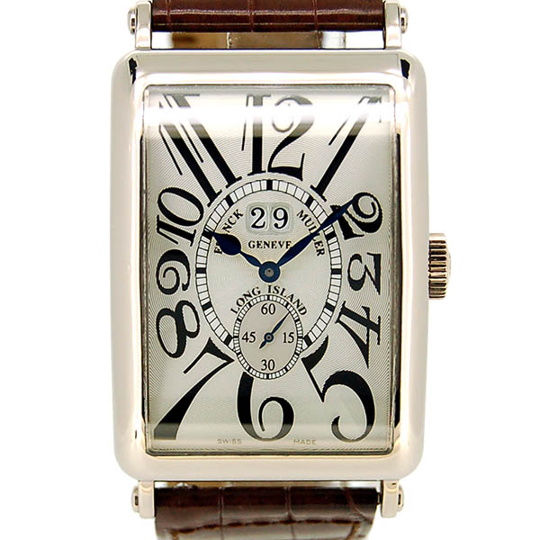 フランクミュラー　FRANCK MULLER　ロングアイランド グランギシェ　1200S6GG　18KWG　シルバー　45×32.5mm　USED　中古