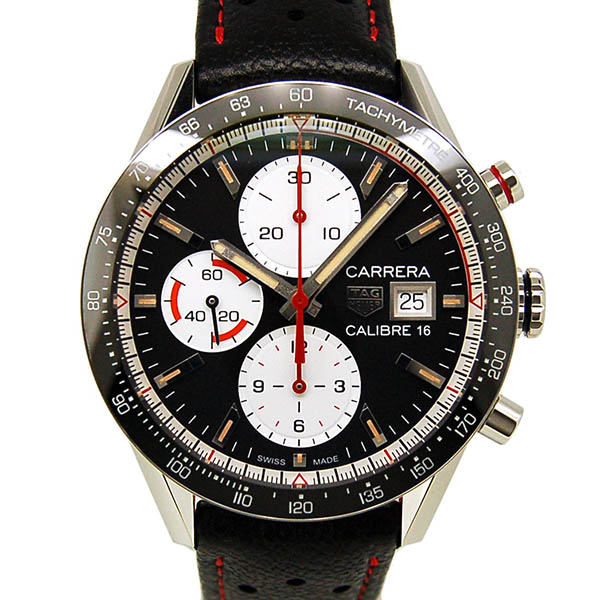 タグホイヤー　TAG HEUER　カレラクロノグラフ キャリバー16　CV201AP.FC6429　SS　41mm　ブラック　USED　中古