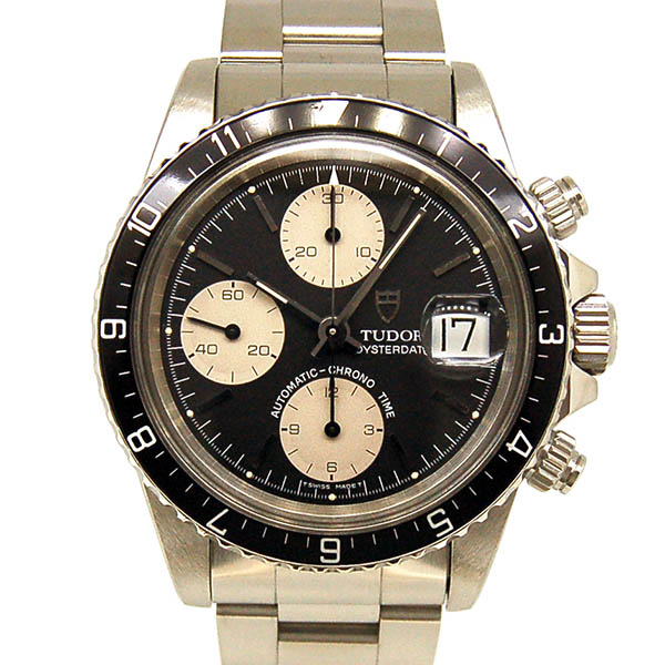 チューダー(チュードル)　TUDOR　クロノタイム　79170　ブラック/シルバー　カマボコケース　40mm　B番　USED　中古