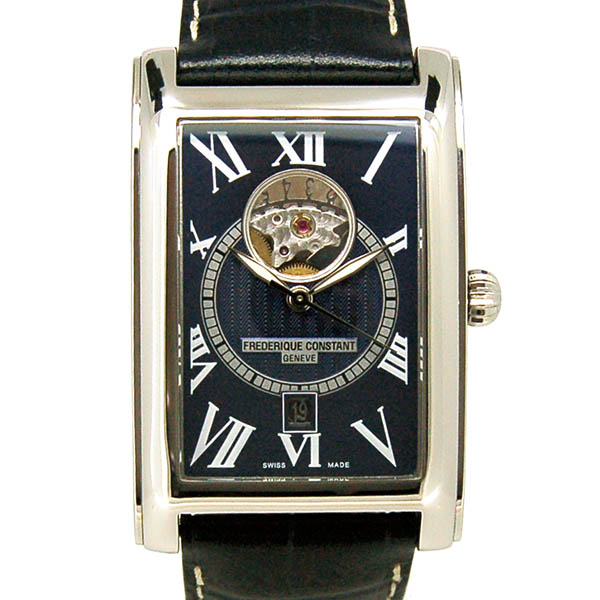 フレデリック・コンスタント　FREDERIQUE CONSTANT　カレ ハートビート　FC-315DNS4C26　革ベルト　ブルー　USED　中古