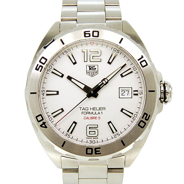 タグホイヤー　TAG HEUER　フォーミュラ1 キャリバー5　WAZ2114.BA0875　ホワイト　SS　41mm　USED　中古
