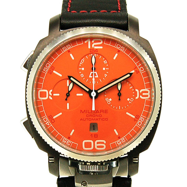 ANONIMO　アノーニモ　ミリターレクロノグラフ　2017　 50本限定　SS　43mm　自動巻き　オレンジ　USED　中古