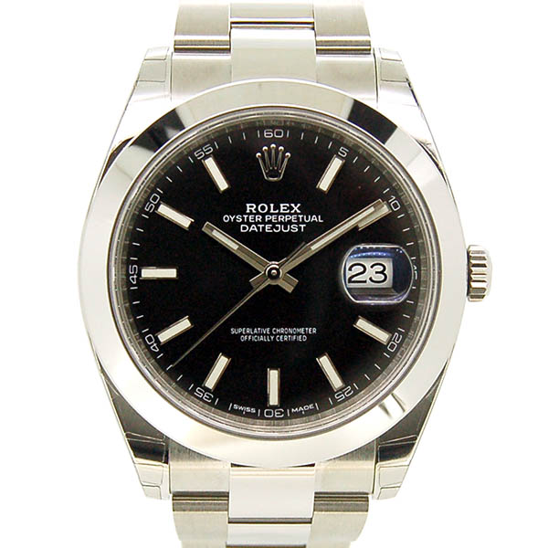ロレックス　ROLEX　デイトジャスト41　126300　メンズ　ブラック　未使用品
