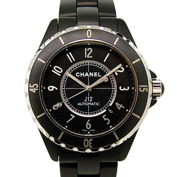 シャネル　CHANEL　J12　マットブラックセラミック　H3131　42mm　メンズ　USED　中古