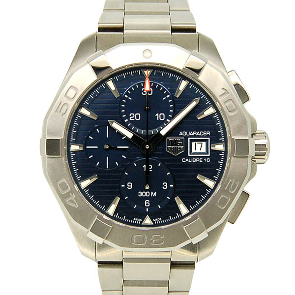 タグホイヤー　TAG HEUER　アクアレーサー　クロノグラフ　CAY2112.BA0927　キャリバー16　ブルー　USED　中古