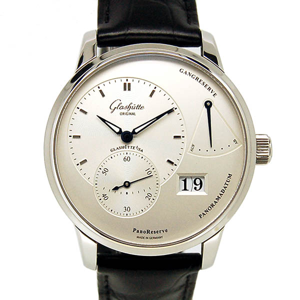 グラスヒュッテ オリジナル　Glashutte Original　パノリザーブ　 1-65-01-22-12-04　シルバー　40mm　手巻き　USED　中古