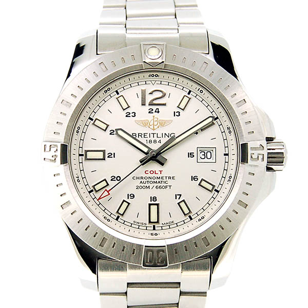 ブライトリング　BREITLING　コルト　オートマチック　A173G91PCS　シルバー　自動巻　SS　USED　中古