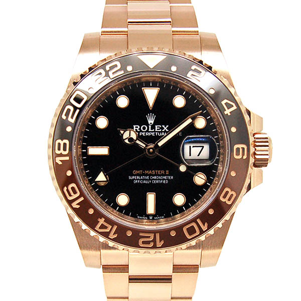 ロレックス　ROLEX　GMTマスター2　126715CHNR　ブラウン/ブラックベゼル　40mm　18KERG　未使用品