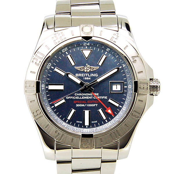 ブライトリング　BREITLING　アベンジャー2 GMT ブルーMOP　A329CMPPSS A32390　日本限定　43mm　SS　USED　中古