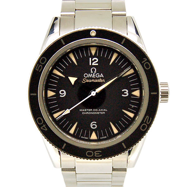 オメガ　OMEGA　シーマスター300　マスターコーアクシャル　233.30.41.21.01.001　SS　ブラック　41mm　USED　中古