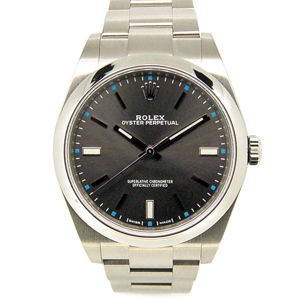 ロレックス　ROLEX　オイスターパーペチュアル　39　Ref.114300　ダークロジウム　SS　メンズ　39mm　国内正規品　未使用品