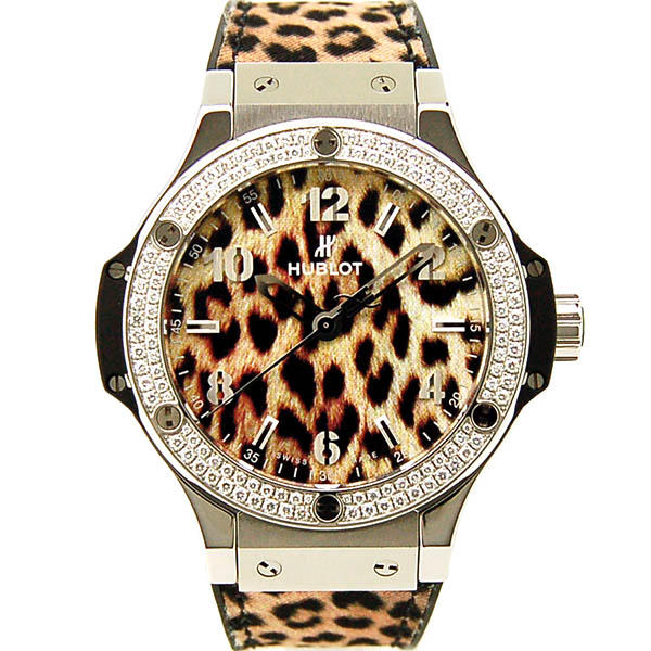 ウブロ　HUBLOT　ビッグバン レオパード ダイヤモンド　361.SX.7710.NR.1104.JLE14　38mm　日本限定　クォーツ　USED　中古