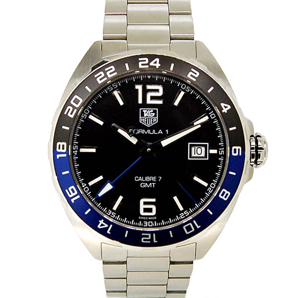 タグホイヤー　TAG HEUER　フォーミュラ1 GMT キャリバー7　WAZ211A.BA0875　ブラック　SS　41mm　USED　中古