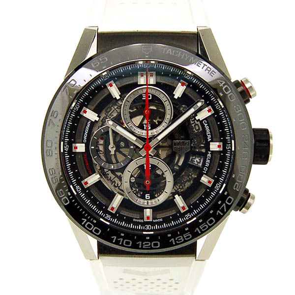 タグホイヤー　TAG HEUER　カレラ キャリバー ホイヤー01　CAR2A1Z.FT6051　45mm　ラバー　USED　中古