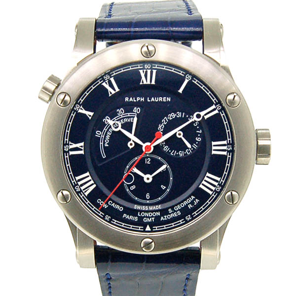 ラルフローレン　RALPH LAUREN　スポーティング ワールドタイム　RLR0210700　44.8mm　ブルー　SS　未使用品