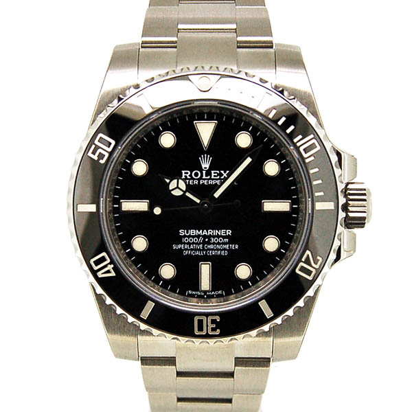 ロレックス　ROLEX　サブマリーナ　ノンデイト　114060　メンズ　SS　ブラック　ランダム番　未使用品